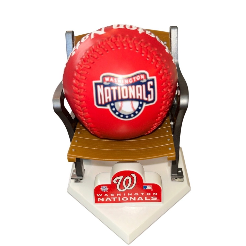 Rawlings Washington Nationals Collectible Baseball and Stadium Seat Display Red
